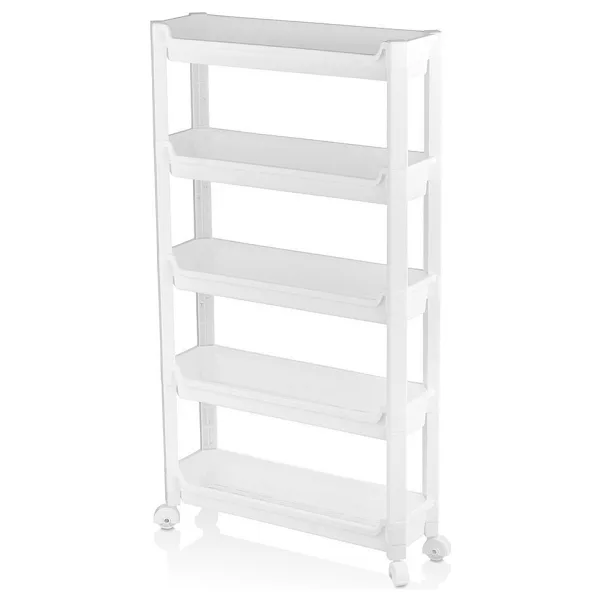 Urve UR-3588 Rafty Sepet Organizer Düzenleyici 465X145X850MM 5 Katlı Tekerlekli Raf Ünitesi