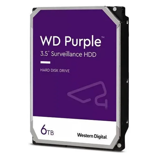 WD PURPLE 6TB 5700RPM 256MB SATA3 WD64PURZ 7/24 HDD RESMİ DİSTİ GARANTİLİ