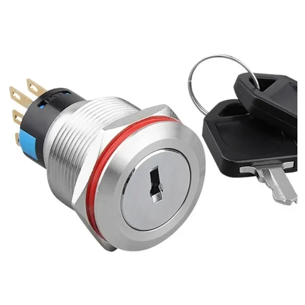 WD22Y-P1 22mm Anahtarlı Mandal Buton 2NO+2NC