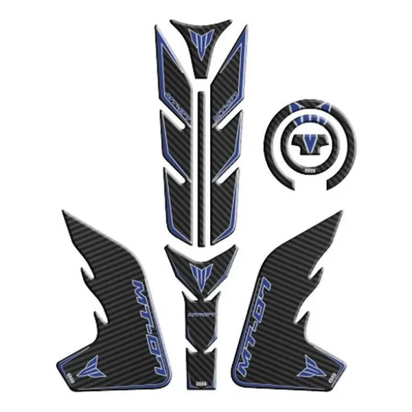 Yamaha Mt-07 2018-2020 Mavi-siyah Tank Pad Set