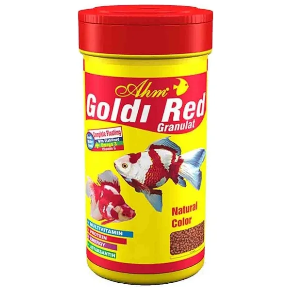 Ahm Goldi Red Granulat 1000 ml Balık Yemi