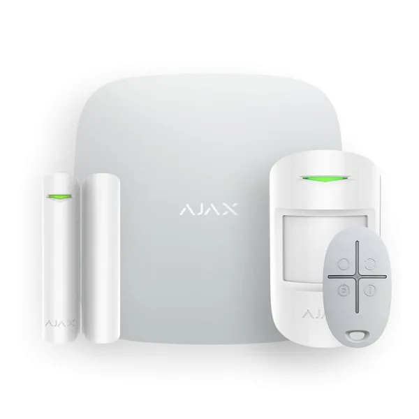 Ajax StarterKit Hub Plus Akıllı Güvenlik Sistemi Beyaz