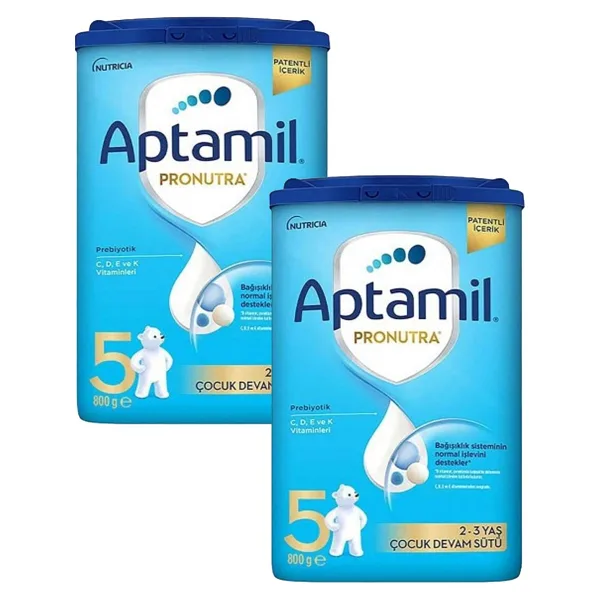 Aptamil 5 Çocuk Devam Sütü 800 gr 2 Adet