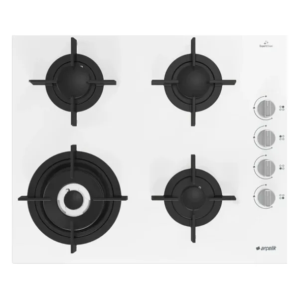 Arçelik OCD T 651 DWB Wok Gözlü Beyaz Cam Ankastre Ocak
