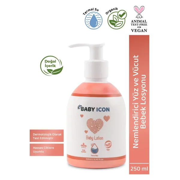Babyıcon Organik Vegan Nemlendirici Yüz Ve Vücut Bebek Losyonu