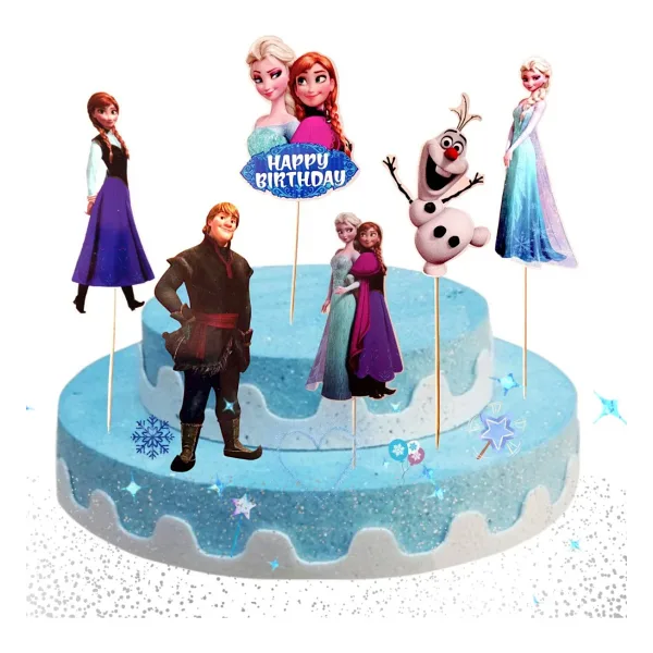 booddie Frozen Elsa Karlar Ülkesi Doğum Günü Pasta Kürdanı Cupcake Süsleme Kürdan 6'Lı