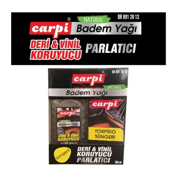 Carpi Vinil Deri Koruyucu Lastik Parlatıcı Badem Yağı-Süngerli 200ml