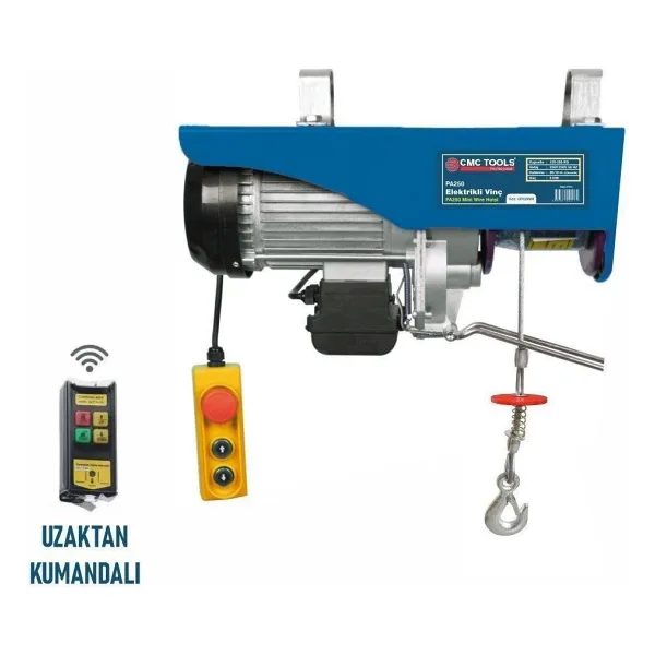 CMC 400-800 KG UZAKTAN KUMANDALI MİNİ ELEKTRİKLİ VİNÇ