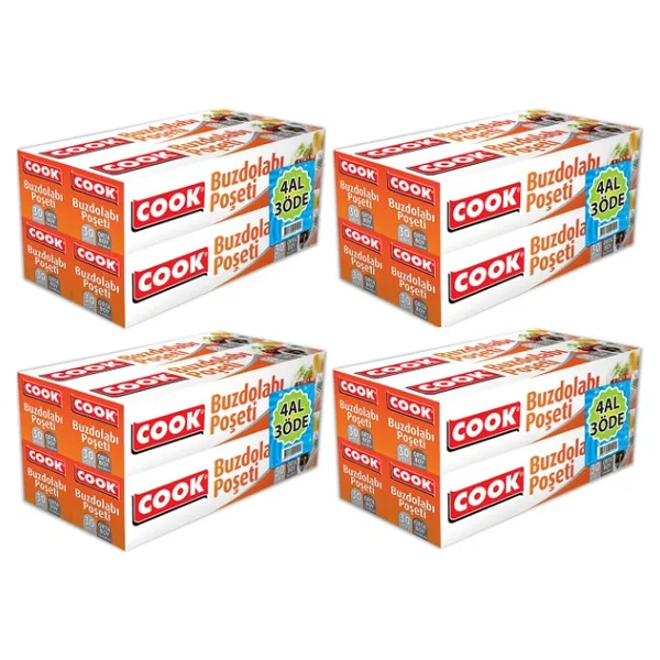 Cook Buzdolabı Poşeti Orta Boy 20'li 4 Al 3 Öde x 4 Adet