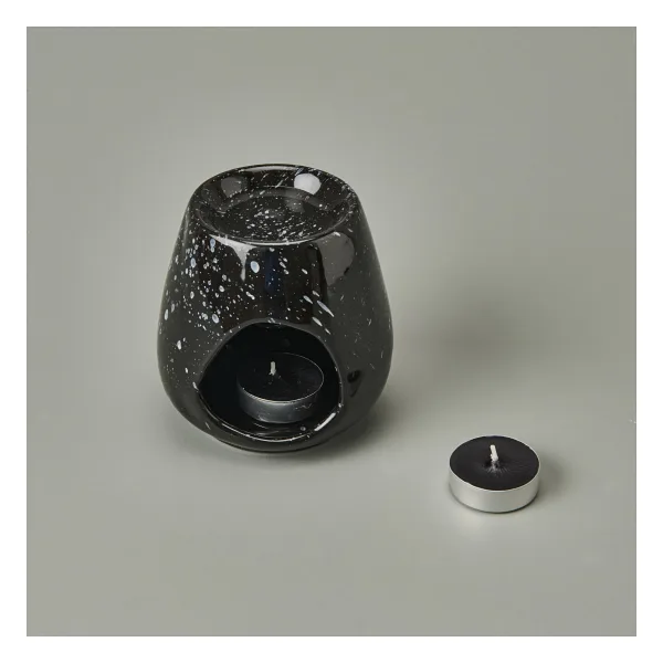 Evidea Deco Enyo Seramik Buhurdanlık - Siyah - 11 cm