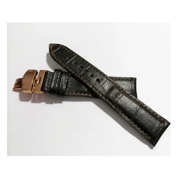 Fado &Hertür Saate &Uygun Kelebek Toka 24 Mm Koyu Kahve Kordon (188) Rose Toka