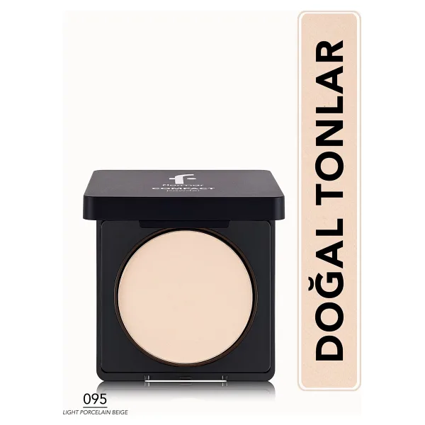 Flormar Yüksek Pigmentli & Yarı Mat 095 Light Porcelain Beige 11 gr Kompakt Pudra