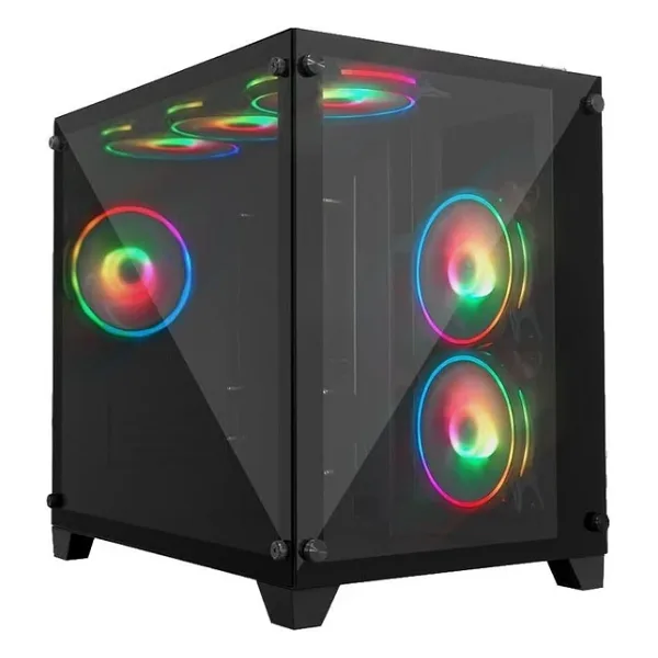 Gameforce Liquid Mini 6x120 MM RGB Fanlı Micro ATX Oyuncu Bilgisayar Kasası