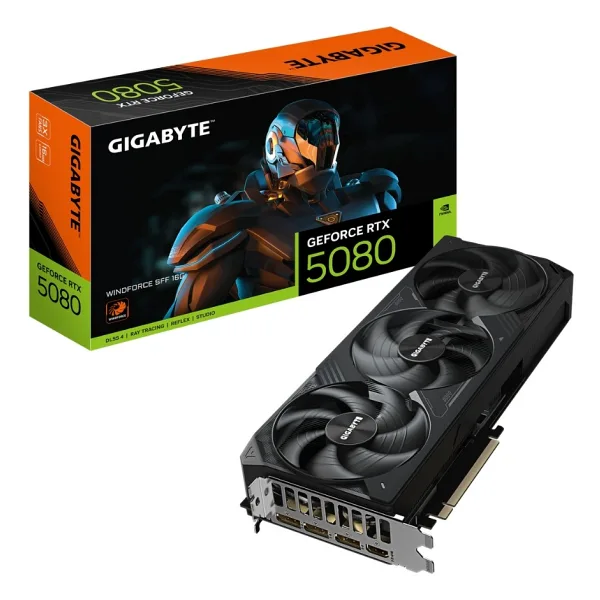 Gigabyte RTX 5080 Windforce SFF 16G GV-N5080WF3-16GD 256 Bit GDDR7 16 GB Ekran Kartı