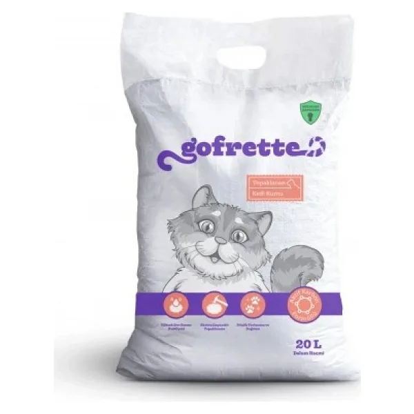 Gofrette Natural 20 lt Bentonit Kedi Kumu