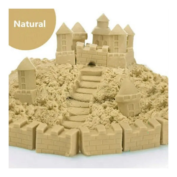 Heroes Kinetik Kum Kovalı Set Naturel Renk 1 kg + 6 Parça Oyun Kalıbı