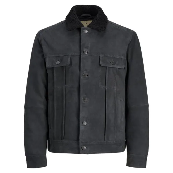 Jack & Jones Erkek JPRBLUSUEDE JACKET Ceket, Siyah, L
