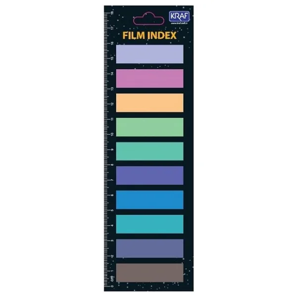 Kraf Yapışkanlı Index Film 200 Parça Karışık Renk 13x44 mm Dikdörtgen Kapaklı Düzenleme Seti