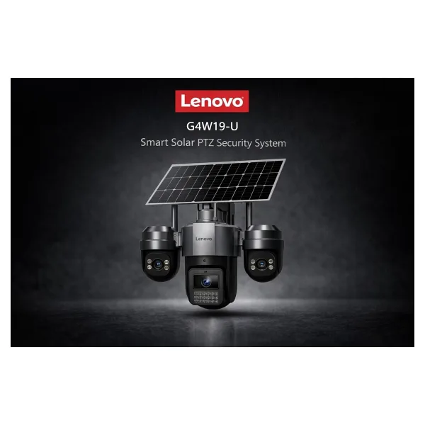 Lenovo G4w19 3 Lensli 4G Sım Kartlı 360° Ptz Solar Güvenlik Kamerası Güneş Panelli Gece Görüşlü Dış Mekan