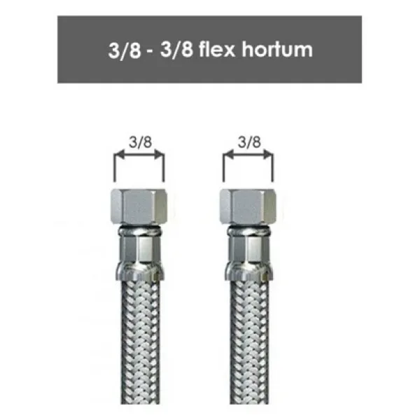 Marka 38 - 38 Çelik Flex Bağlantı Hortum 100 Cm