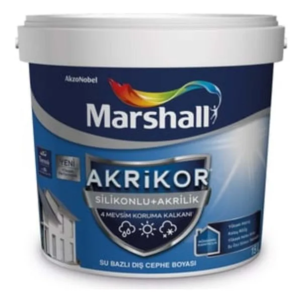 Marshall Akrikor Silikonlu + Akrilik Dış Cephe Boyası M3 15L