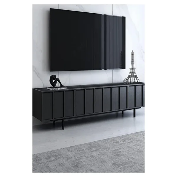 Mat Siyah Yapışkanlı Kaplama Folyosu 61 CM X 1 MT