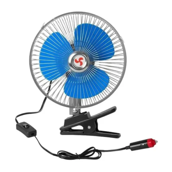 Mega Oto Market Araç Içi Vantilatör Oto Pervane 10" 12 Volt Uyumlu Mandallı Çakmaklık Girişli