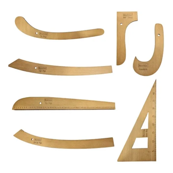 Moonstar Ahşap Riga Cetvel Takım (7 Parça)