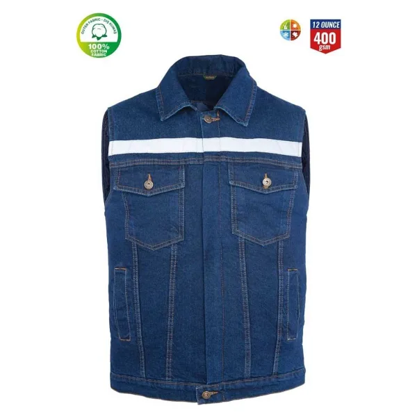 Myform Kot Iş Yeleği Myform 9128 Sona Denim 12 Ons Renk Mavi - XL