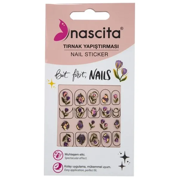 Nascita Lale Desenli Tırnak Stickerı - 33