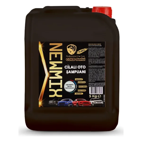 Newmix Gold Serisi Cilalı 5 lt Oto Şampuan