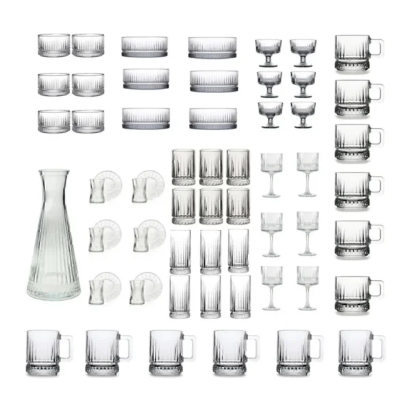 Paşabahçe Elysia 61 Parça Bardak, Sunumluk, Çerezlik , Dondurmalık Full Çeyiz Seti