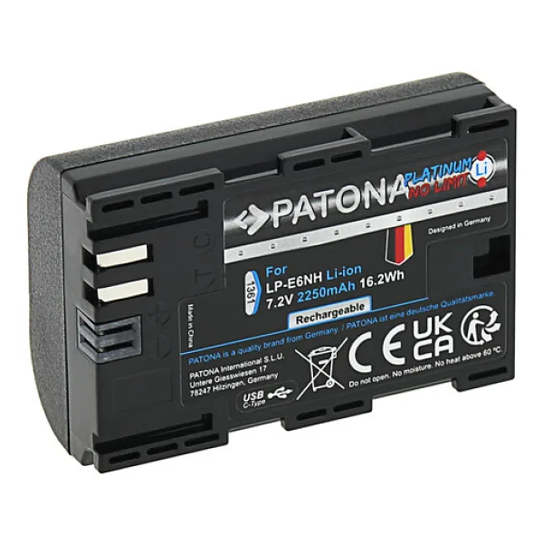 Patona 1361 Platinum Canon LP-E6NH Fotoğraf Makinesi Bataryası