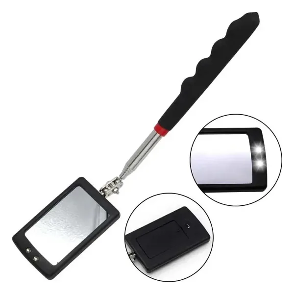 Powermaster Pm-26176 Teleskopik Uzayan Katlanır Işıklı Ayna (90Cm Uzama Boyu)