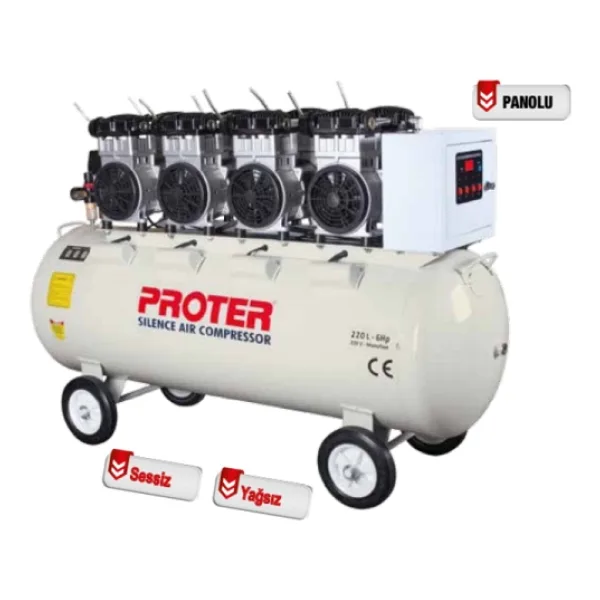 Proter 220 Lt 6 Hp Sessiz&yağsız Hava Kompresörü