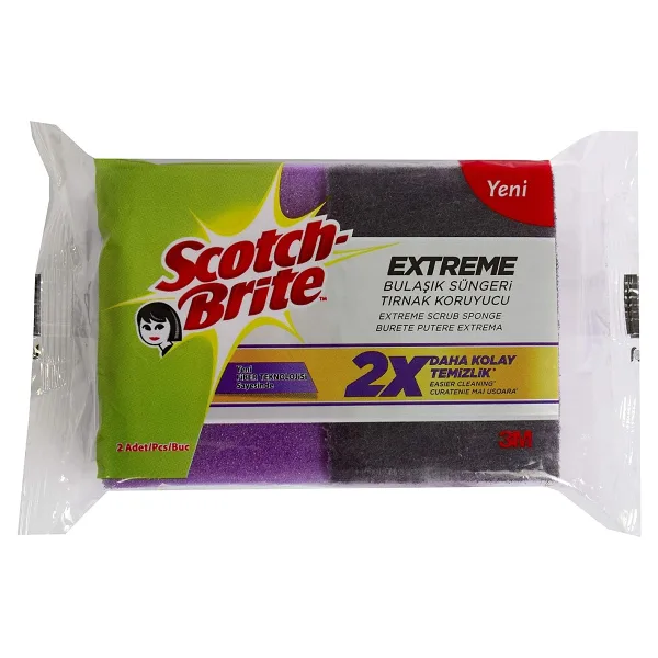 Scotch-Brite Extreme Tırnak Koruyuculu 2'li Bulaşık Süngeri