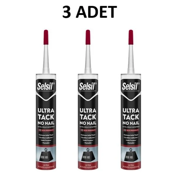 Selsil Ultra Tack Beyaz Silikon 290 ml 3 Adet
