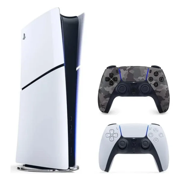 Sony Playstation 5 PS5 Slim Digital Edition + 2.Kol Dualsense Wireless Kol - Gray Camouflage (İthalatçı Garantili)