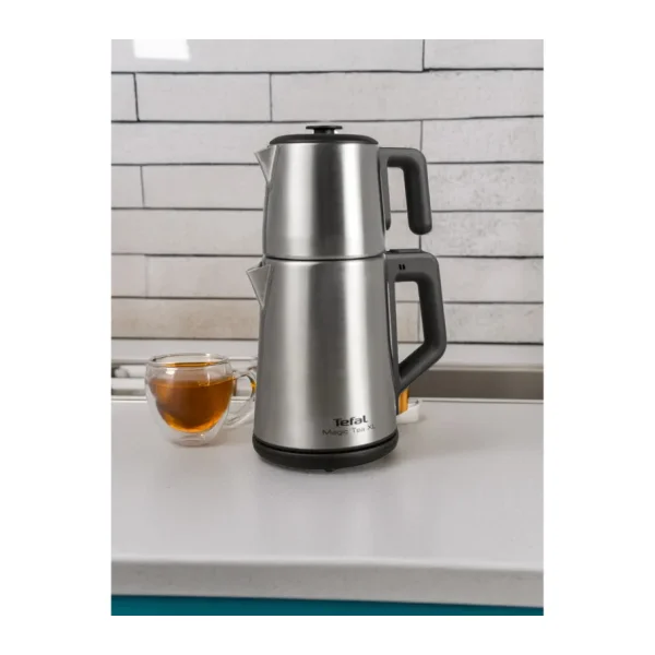 Tefal Xl Aile Boyu Kapasite Paslanmaz Çelik Çay Makinesi, 1,2 L Çaydanlık ve 1,8 L Su Isıtıcı, Sıcak Tutma Fonksiyonu, Otomatik Kapanma, Onerous Marka Hediyeler - Metal