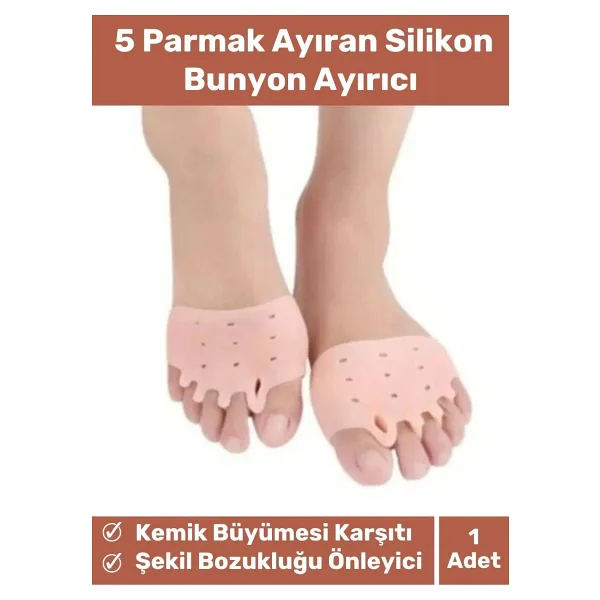 Valgus Silikon Ayak Bunyon Kemik Koruyucu Makaralı Ayak Gömleği Halluks Parmak Ayırıcı Düzenleyici