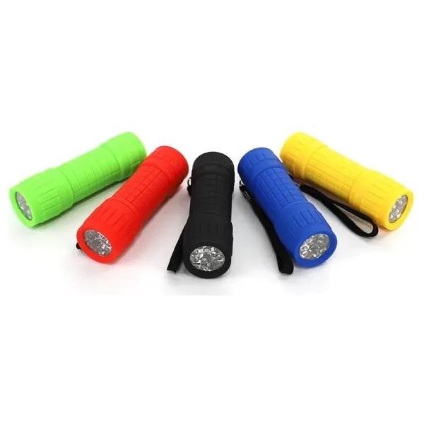 Valkyrie 5 Adet 9 Ledli El Feneri Seti - 5 Farklı Renk - 9 LED Güçlü Işık - Taşıması Kolay Cep Feneri