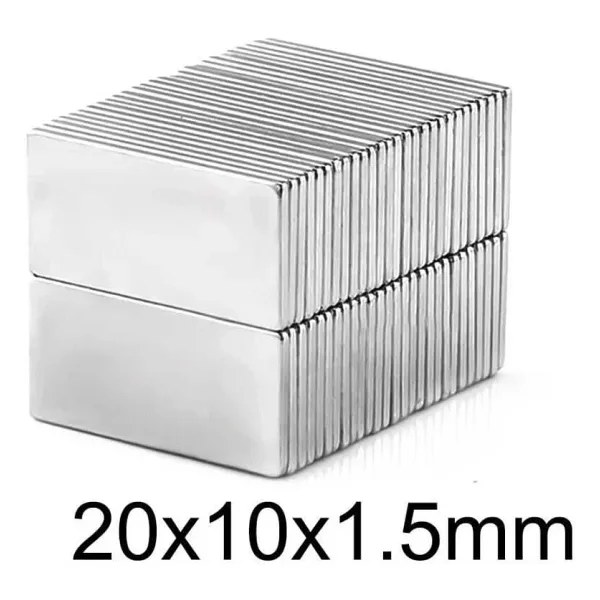 20X10x1.5mm Neodyum Güçlü Mıknatıs - Neodim Magnet