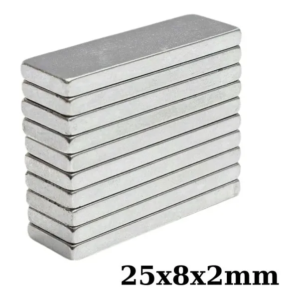 25x8x2mm Neodyum Güçlü Mıknatıs - Neodim Magnet