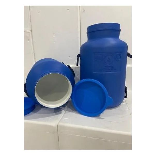 40 Litre Varil Bidon Süt Güğümü Tarım Bakanlığı Onaylı Içi Beyaz Kaplamalı Silikonlu Geçmeli Kapak - Mavi