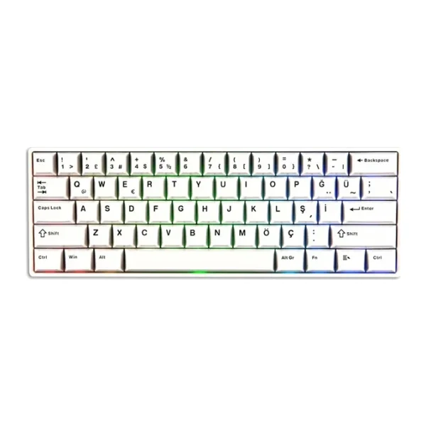 Akko MonsGeek FUN60 Pro ARGB %60 TKL Glare Magnetic Switch Kablolu/Kablosuz Mekanik Oyuncu Klavyesi