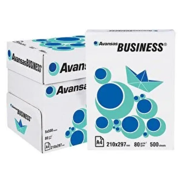 Avansas Business A4 80 gr 2500 Yaprak 5'li Paket Fotokopi Kağıdı