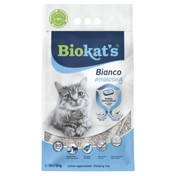 Biokat's Bianco Attracting 10 lt Topaklanan Kedi Kumu