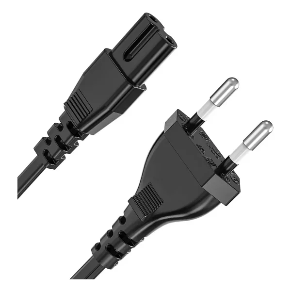C7 2 Pin Teyp Yazıcı Power Fişi Güç Kablosu 1.5m
