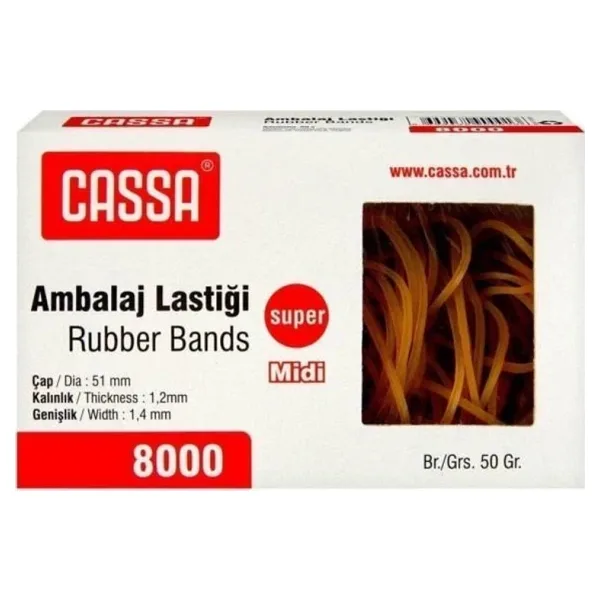 Cassa Ambalaj Lastigi 100 Kaucuk 50 Gr Midi 8000/Cassa