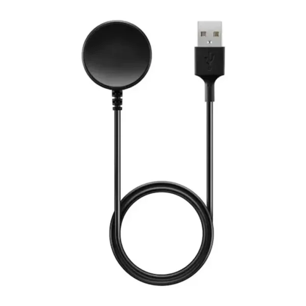 Coverzone Samsung Galaxy Watch 6 ile Uyumlu Akıllı Saat USB Şarj Aleti Akıllı Saat Şarj Kablosu Manyetik Siyah